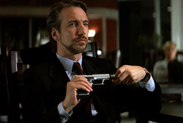 Alan Rickman como Hans Gruber em Duro de Matar