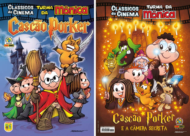 Capas de Cascão Porker, uma paródia da Turma da Mônica