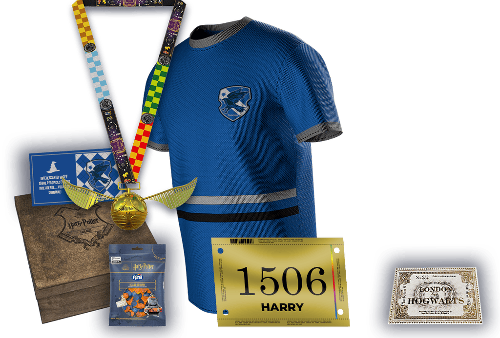 Exemplo de kit da Harry Potter Fun Run